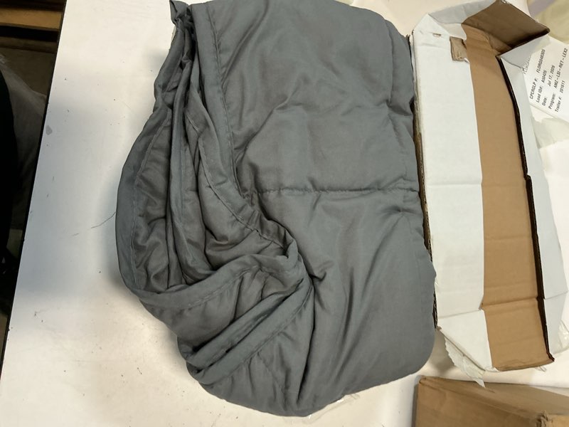 Condition photo showing Good Condition for rjop cooling weighted blanket for adults (5lbs, 41"x60") heavy blanket with premium glass, queen size perfect for 190-210 lbs, soft breathable, dark grey