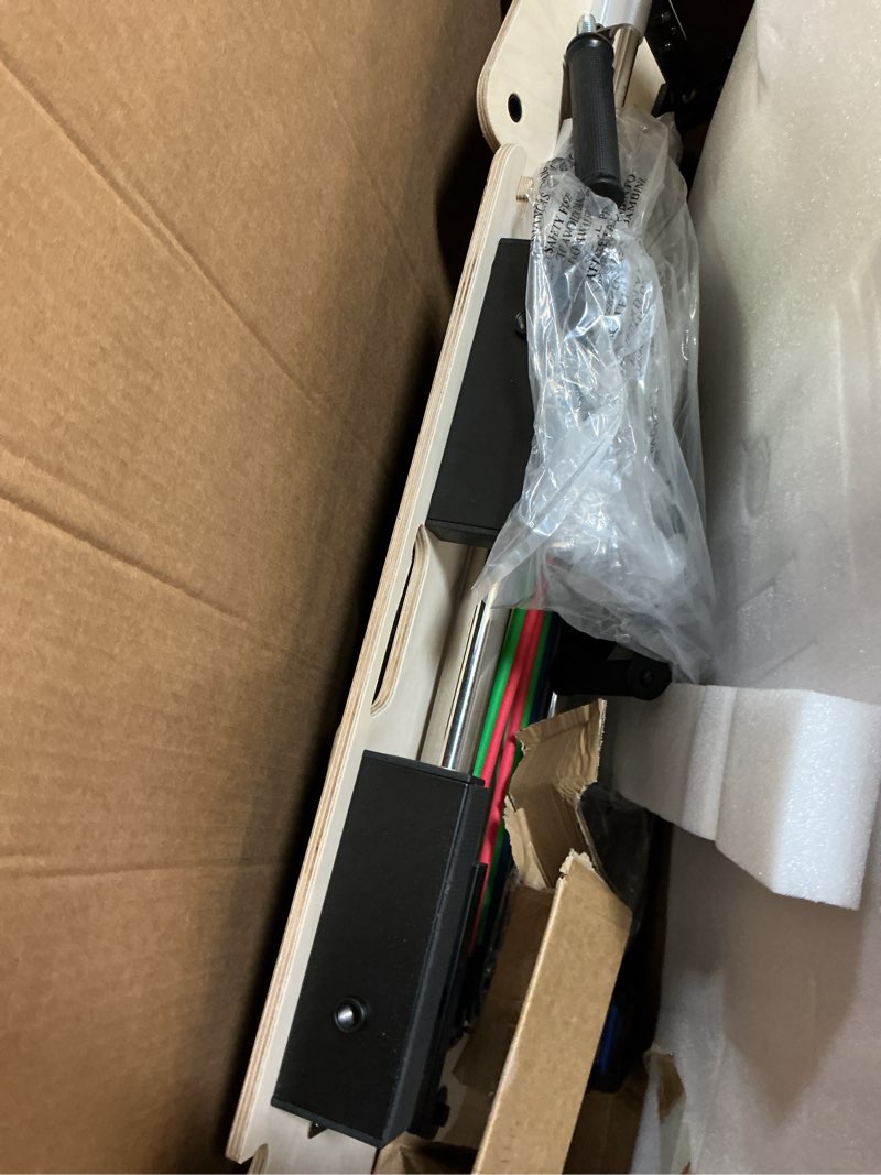 Condition photo showing Good Condition for pilates board reformer for home workout, 5-in-1 pilates equipment with dual & split foot pads, smooth sliding rail system, adjustable headrest for 110–190cm, core & full-body training