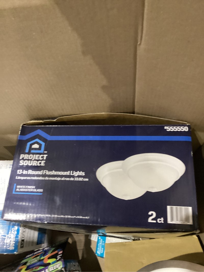 Condition photo showing As Is for Project Source 2-Pack 13-in White Traditional Flush Mount Light