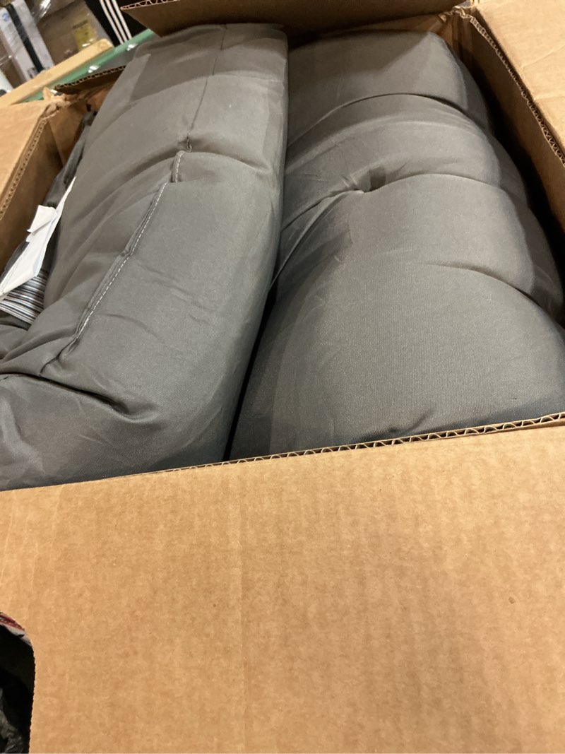 Condition photo showing Good Condition for porch swing cushions - waterproof swing cushion for outdoor furniture: patio outdoor swing cushions 2-3 seater replacement with backrest (grey, 60 x 40 x 4.7 inches)
