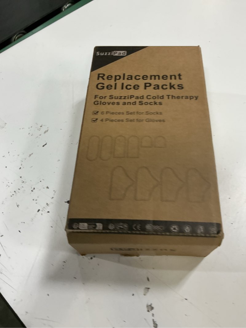 Condition photo showing New/Like New for suzzipad replacement ice gel packs for cold therapy gloves and socks(10-piece set), l, purple l ice pack only
