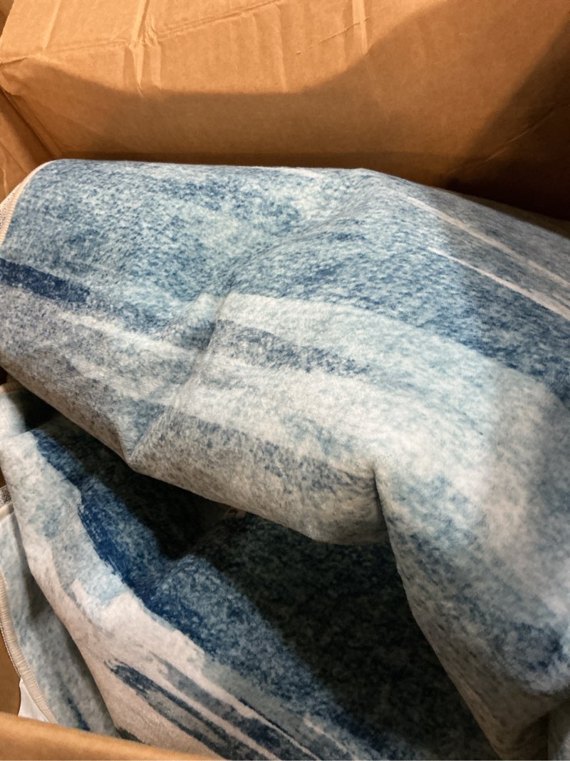 Condition photo showing As Is for beimo area rugs 6x9 for living room bedroom, modern abstract machine washable rug, large soft low pile floor carpet with non slip backing for dining room, teal and terracotta absract teal/terracotta 6' x 9' (rectangular)