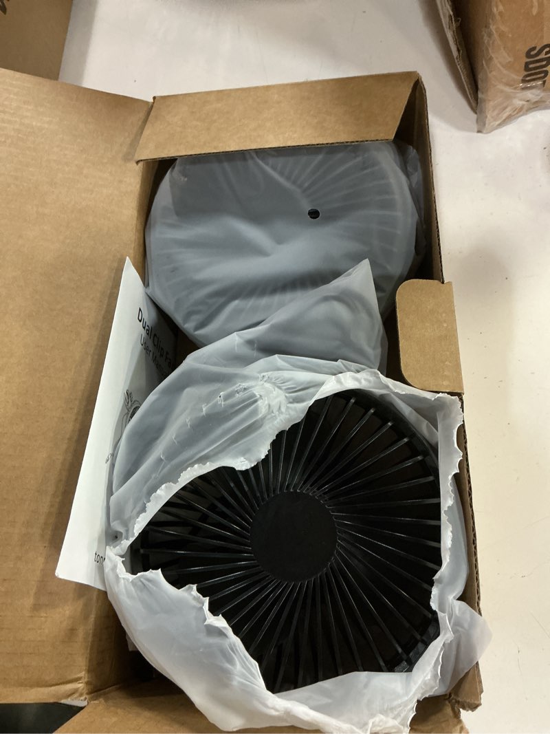 Condition photo showing Good Condition for grow tent fan 2 pack, 5.5" greenhouse clip fan with brushless motor and non-slip clamp, strong airflow and low noise, 360° tilt, easy mount for plant hydroponics circulation cooling ventilation grow tent fan (2 pack)
