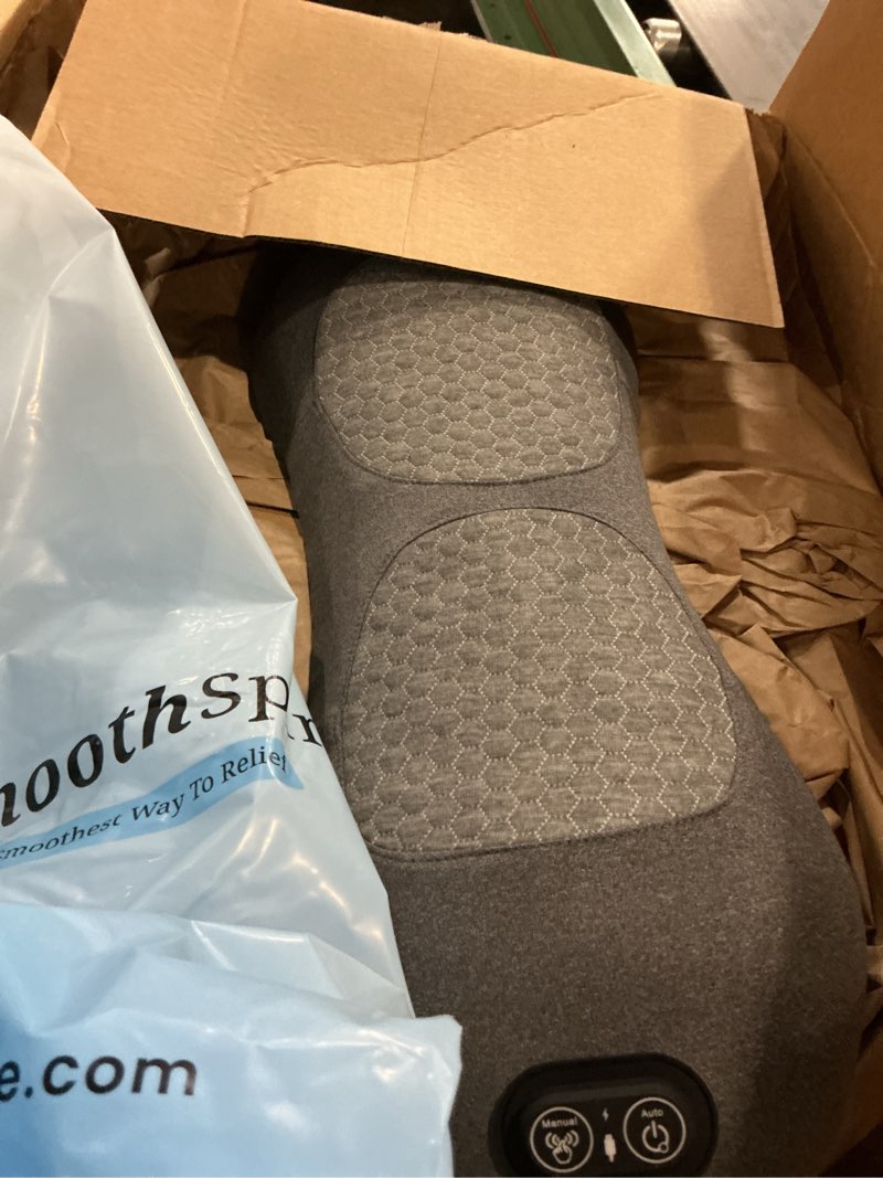 Condition photo showing As Is for smoothspine triple fusion back massager - the official smooth spine massager with heat - design to support lower back comfort, relaxation device for home use (triple fusion back massager)