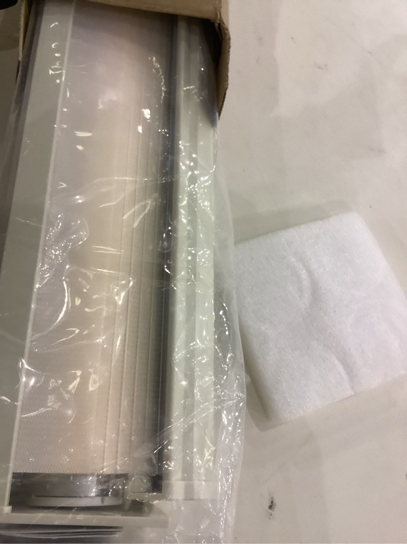 Condition photo showing Good Condition for Joydeco Cordless Zebra Blinds (Pro), Dual Layer Light Control Zebra Blinds for Windows, Light-Proof Aluminum Cover, Free-Stop Roller Shades for Home & Office (Beige, 25" W x 75" H) Beige 25"W x 75"H