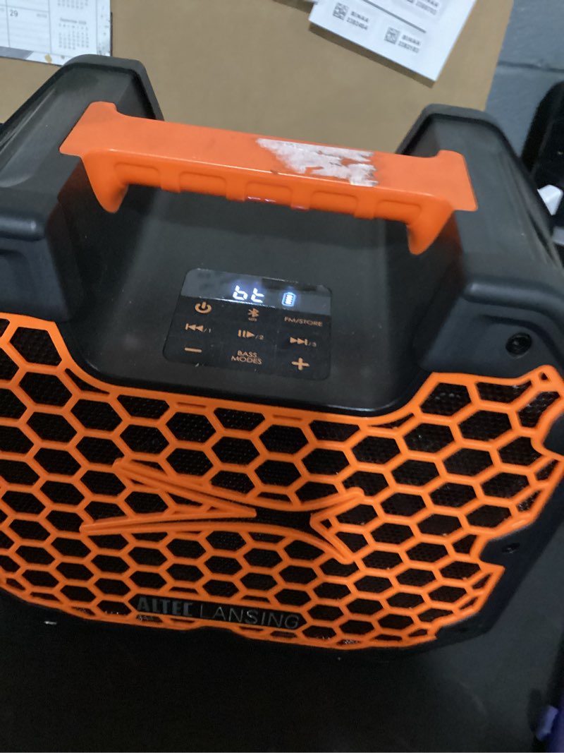 Condition photo showing Good Condition for working verified altec lansing imt1030 toughboxx bluetooth speaker