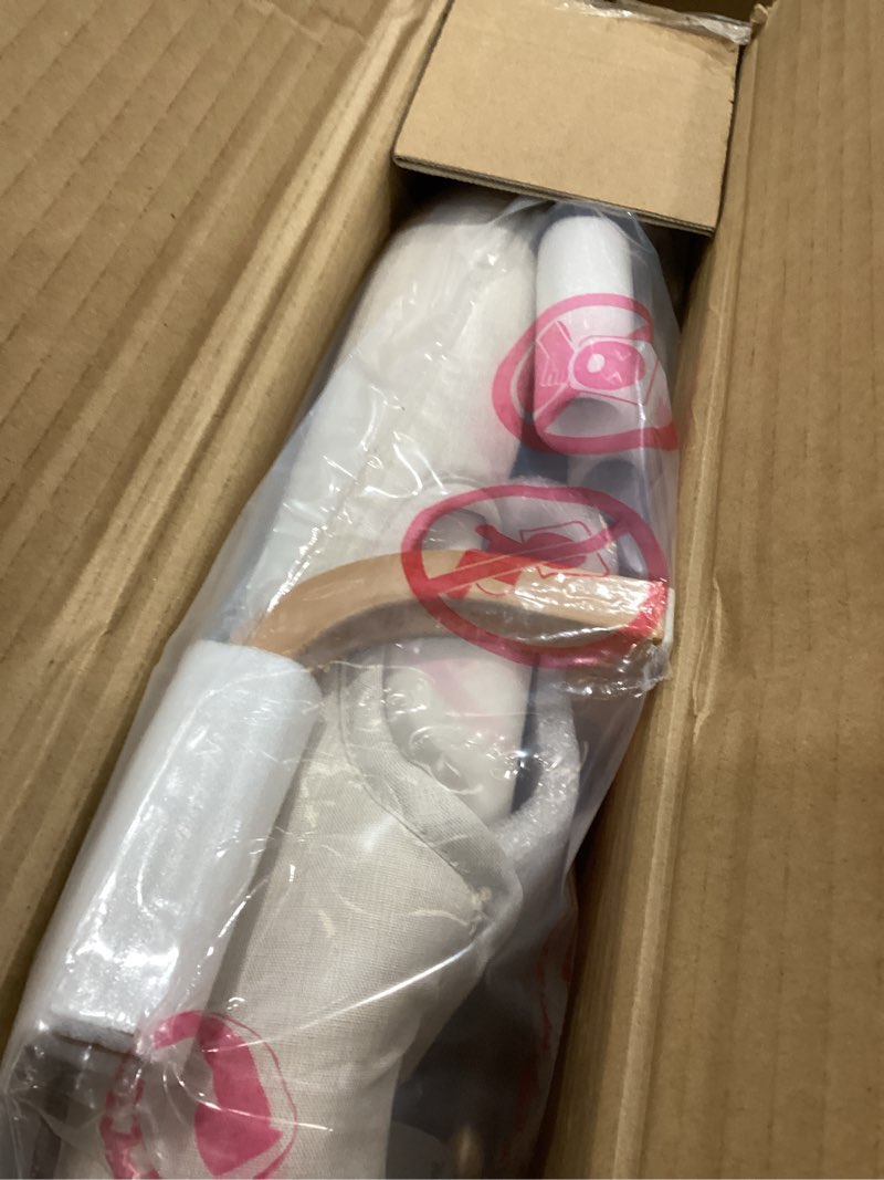 Condition photo showing Good Condition for Baby Bassinet Bedside Crib, 3-in-1 Baby Bassinet Bedside Sleeper with Mattress and Soft, Breathable Sheet, Full-Mesh Sides, 6-Height Adjustable, Stable and Secure Crib for Newborns Wood Grain Legs + Beige Bed