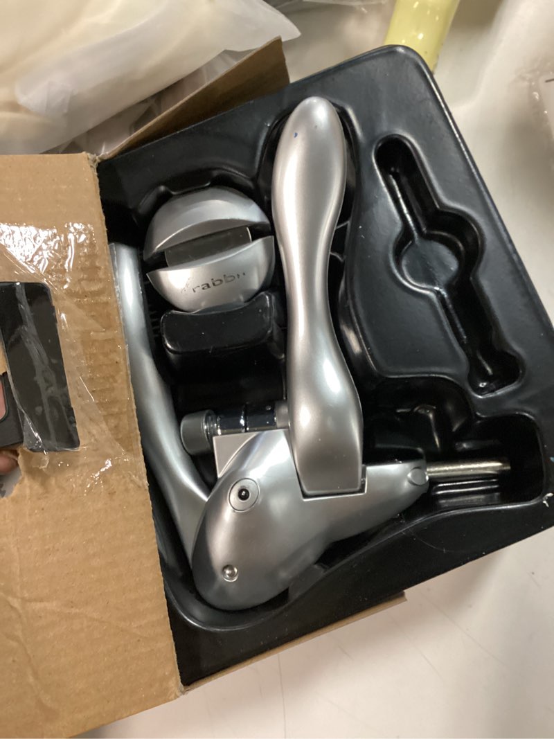 Condition photo showing Good Condition for Rabbit Original Lever Corkscrew Wine Opener with Foil Cutter and Extra Spiral (Silver)