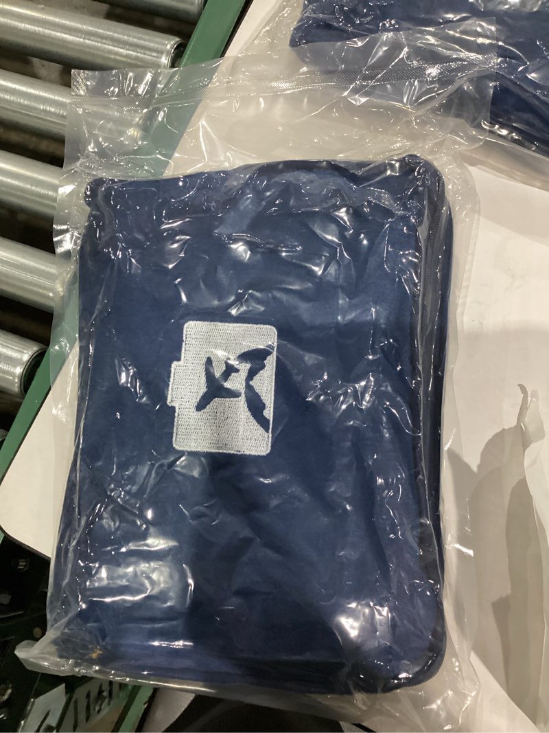 Condition photo showing New/Like New for Transforming Travel Blanket & Pillow 2-in-4?Opens to Blanket, Folds into Pillow - Ultra-Soft, Compact & Packable with Hand Luggage Sleeve and Backpack Clip for Flight & Car