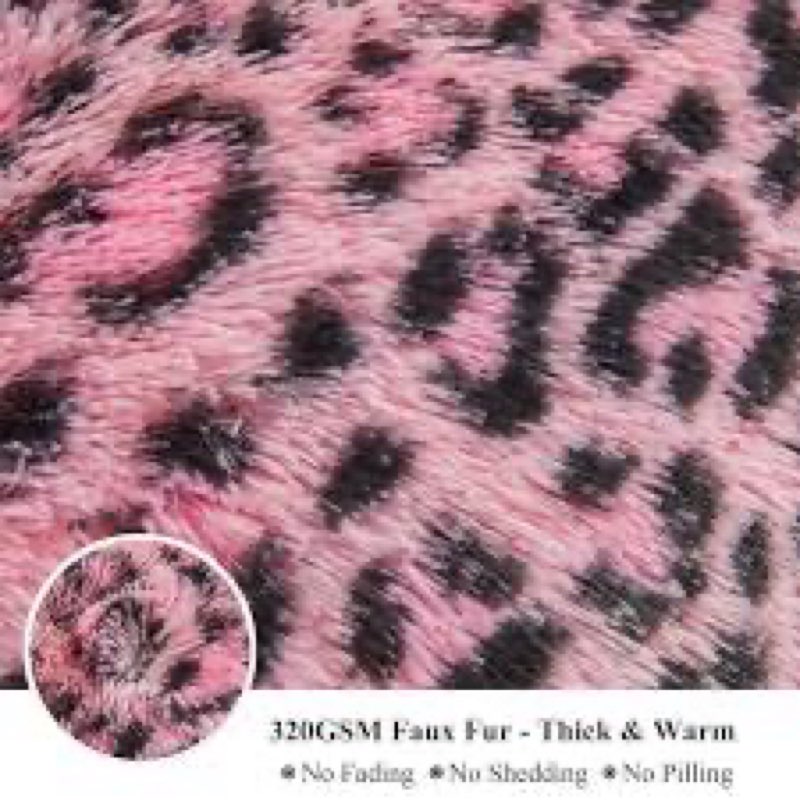 xege cheetah print fluffy faux fur duvet cover set, 3 pieces soft plush shaggy fuzzy bedding set(1 f