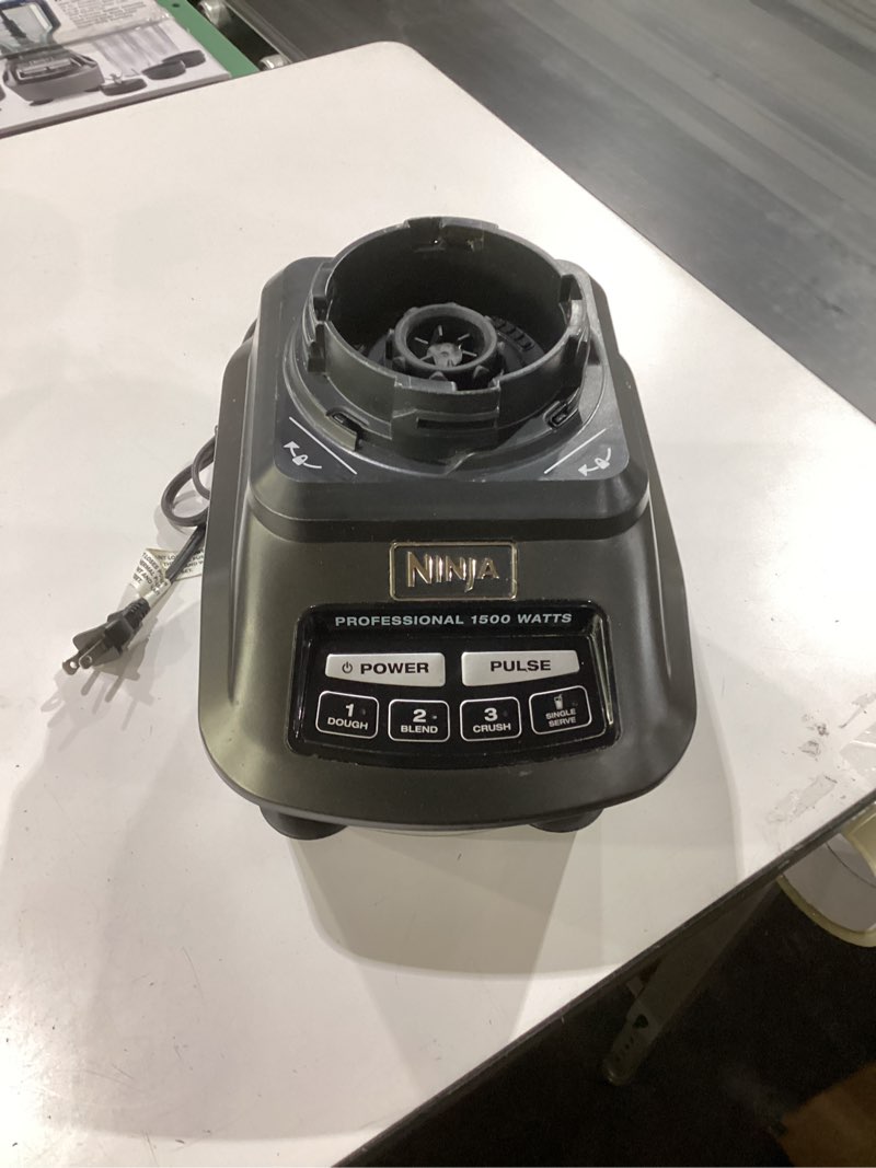 Condition photo showing Good Condition for ninja kitchen system | all-in-one food processor & blender for smoothies | includes pitcher, (2) 16 oz. to-go cups & 8-cup bowl | makes salsa, dough, shakes, & frozen drinks | 1500w | black | bl770 pitcher + bowl + (2) 16-oz. cups