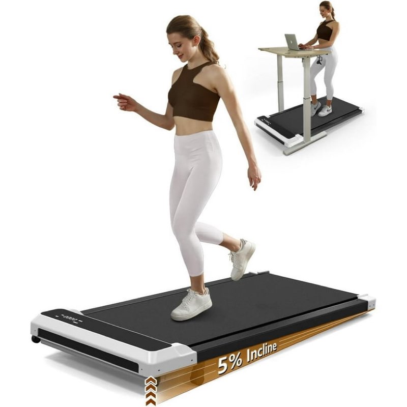 Walking Pad with Incline, Under Desk Walking Pad Treadmill, 2.5HP Walking Pad with Remote and LED Display, 3 in 1 Portable Walking Pad with 265 lbs Weight Capacity for Home Office