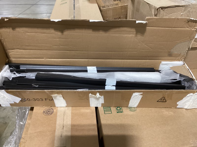 Condition photo showing As Is for 3 Inch Low Queen Bed Frame Heavy Duty Metal Platform, No Box Spring Needed, Easy Assembly Mattress Foundation, No Noise, Black Queen 3 Inch