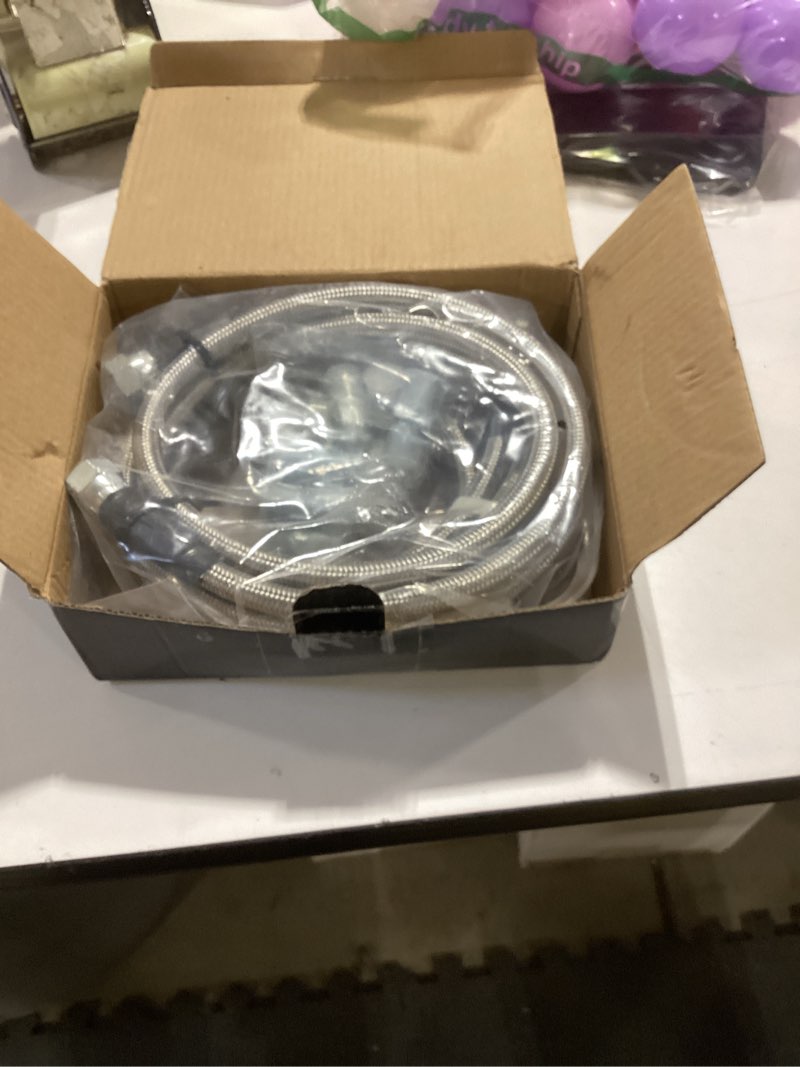 Condition photo showing New/Like New for 6an 52" transmission fluid oil cooler hose line kit for gm chevy ford gmc buick cadillac cars and trucks stainless steel braided ptfe hose 52inch