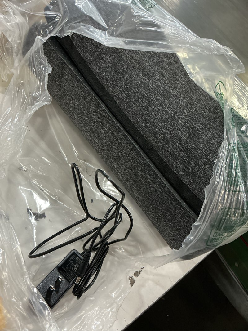 Condition photo showing Good Condition for vibration foot rest with heat & swing function, adjustable ergonomic footrest for under desk, 3 graphene heat levels, 3 massage modes, timer, office & home relaxation foot stool dark grey