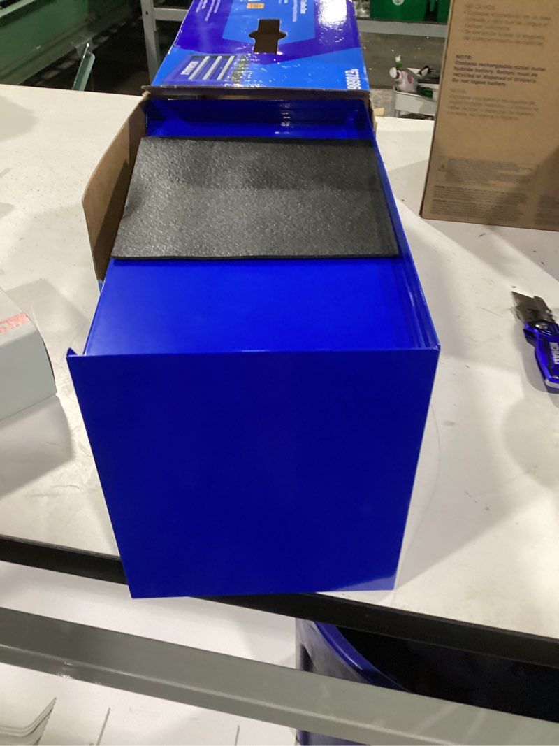 Condition photo showing Good Condition for kobalt portable tool box 11.1-in w x 7.36-in h x 6.14-in d 3 -drawer blue steel tool box