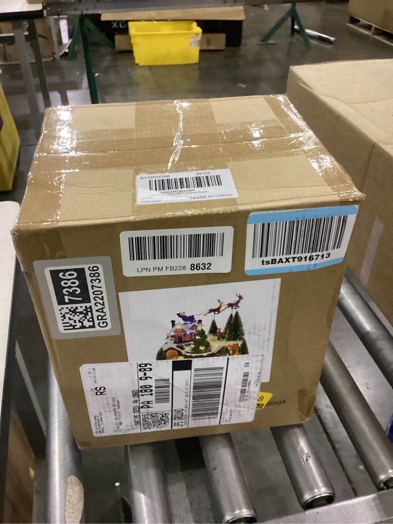 WONDER GARDEN Christmas Village Houses-Christmas Houses Village - Lighted Colorful Musical Collectib