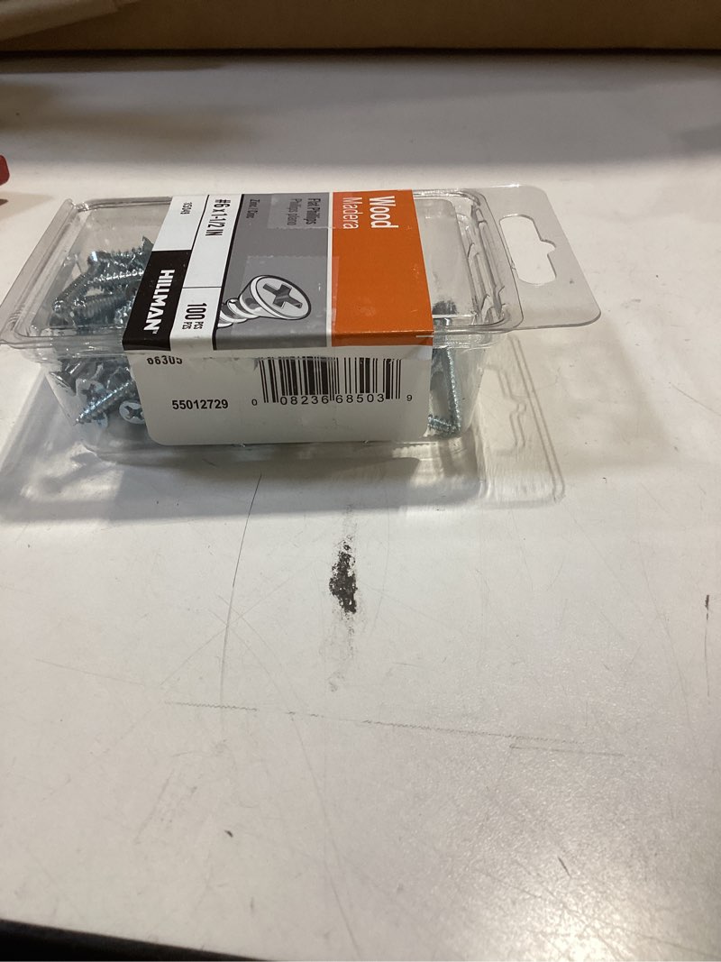 Condition photo showing Good Condition for hillman #6 x 1-1/2-in zinc-plated interior wood screws (100-per box)