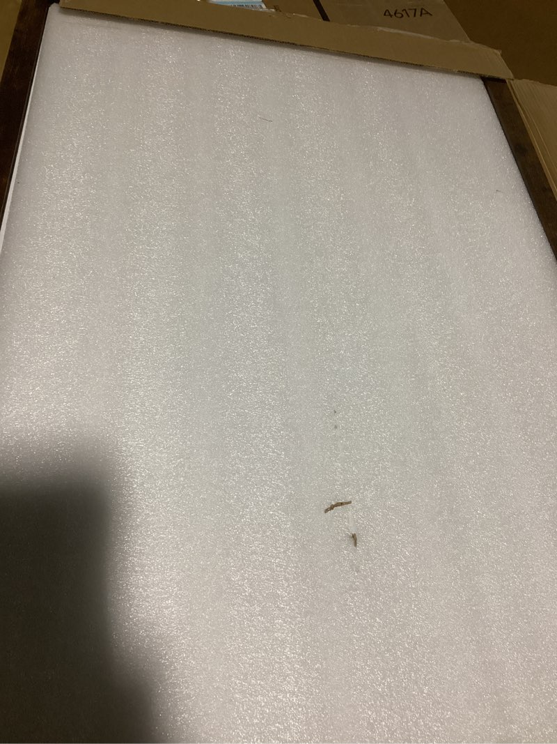 Condition photo showing New/Like New for Loddie Doddie Magnetic White Board - 24 in x 36 in, Engineered Wood Frame - Easy Clean Magnetic Dry Erase Board for Wall - Built-in Marker Tray 24"W x 36"H Rustic Frame