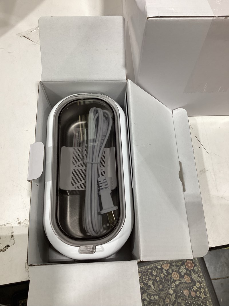 Condition photo showing Good Condition for ultrasonic jewelry cleaner, 48khz ultrasonic cleaner machine for jewelry, eyeglasses, rings, watch strap, dentures-dual cleaning modes, 304 stainless steel tank white