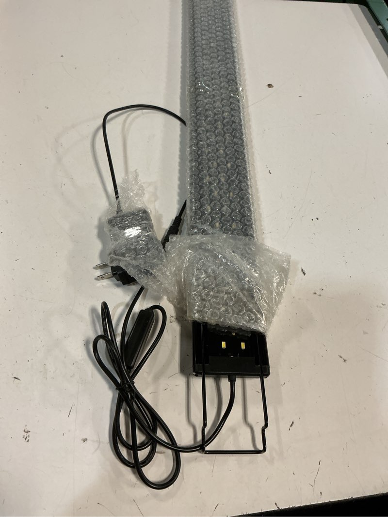 Condition photo showing Good Condition for aquaneat led aquarium light for 30 to 38 inch fish tank, auto on off with timer, full spectrum, adjustable brightness, daylight moonlight mode, for fresh water low-to-mid light plants 30"-38"