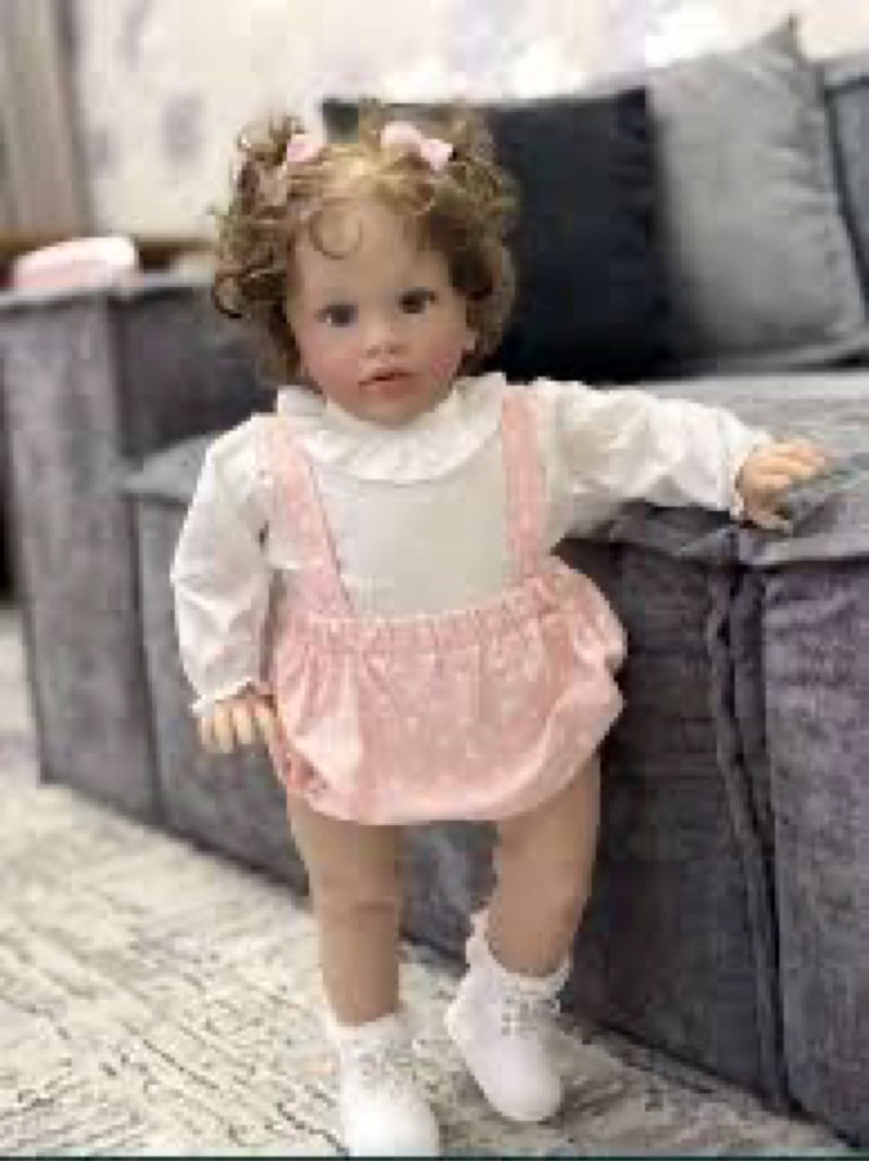 pinky reborn baby dolls 26 inch 68cm silicone vinyl toddler dolls realistic chubby face newborn babies soft body newborn baby doll toys set for kids age3+