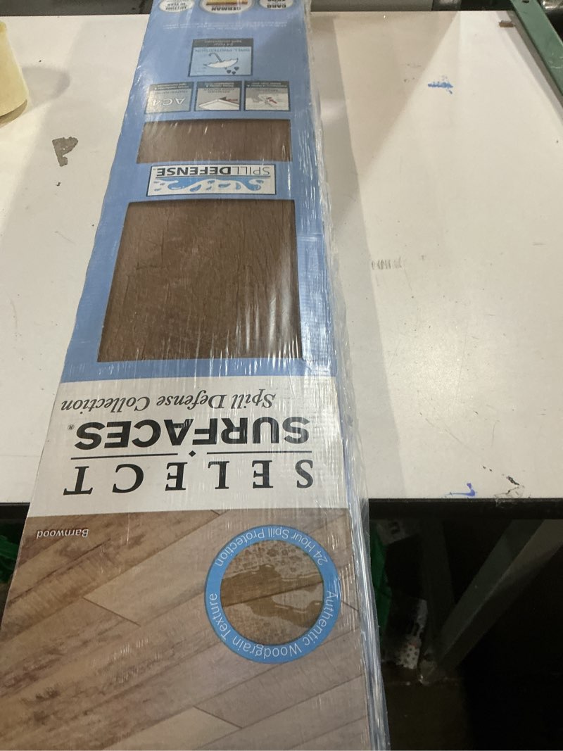 Condition photo showing Good Condition for select surfaces sclmf0486 barnwood spill defense laminate flooring