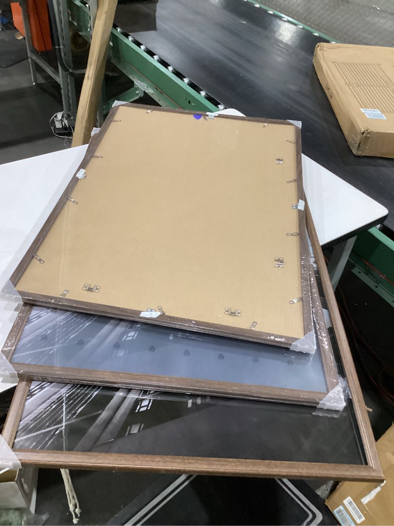 Condition photo showing New/Like New for ktkde 24x36 poster frame 3 pack,picture frames wooden walnut 36 by 24 in for pictures and art prints, exhibition, caffe large frame for photos, best gift