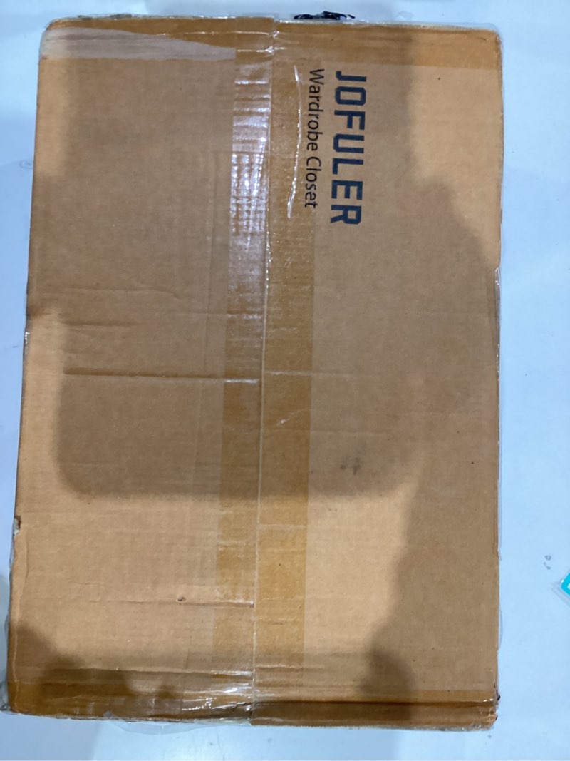 Condition photo showing New/Like New for Portable Closet, Easy Assembly, Large Capacity Wardrobe Closet, Sturdy and Stable Clothes Rack with Shelves 4 Storage Baskets and 2 Hanging Rods, for Bedroom and Cloakroom Black Black 50 Inch