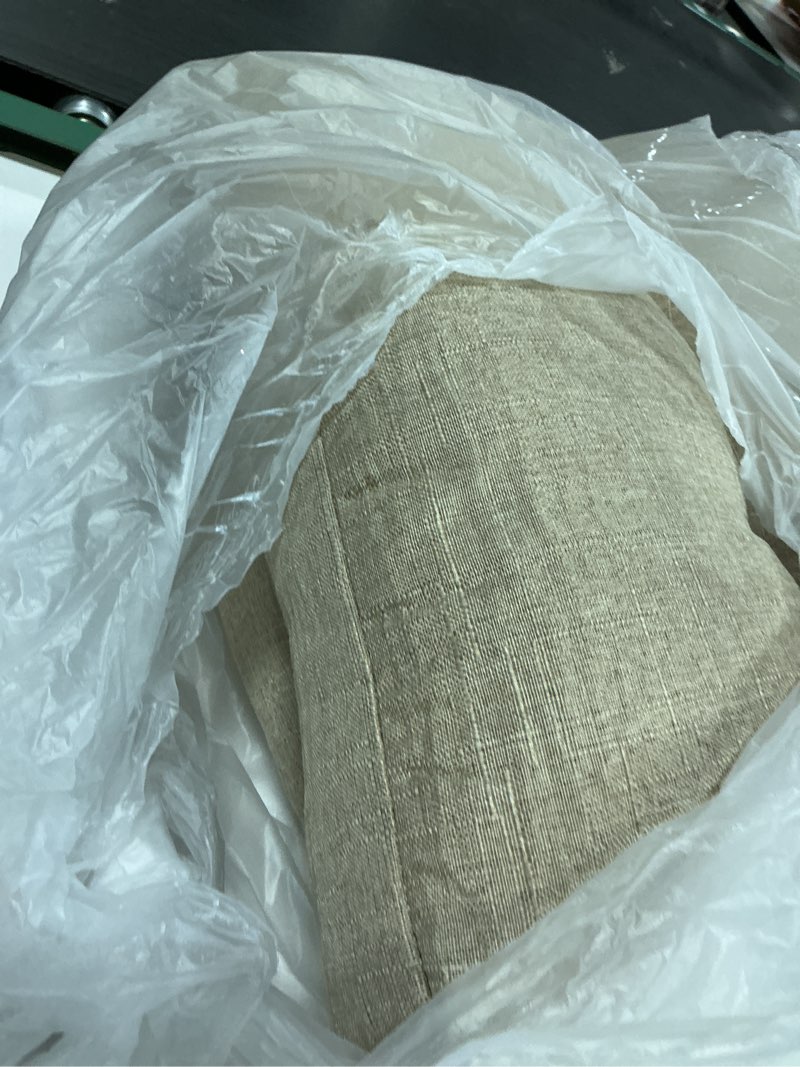 Condition photo showing As Is for Bench Cushion 27 inches,Indoor/Outdoor Non-Slip Tufted Cushions, Premium Waterproof Linen, Soft Piano Sofa Cushions, High-Density Memory Foam(Light Beige-27x12x4in) Light Beige 27x12x4in