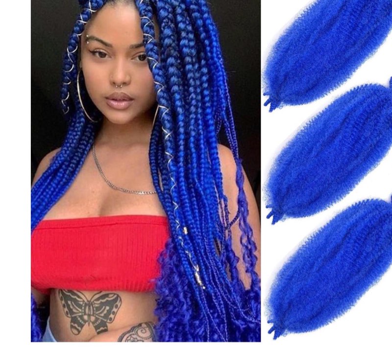 Afro Twist Hair 28 Inch 8 Packs, Springy Afro Twist Hair Pre Fluffed Spring Twist Hair Pre Stretched