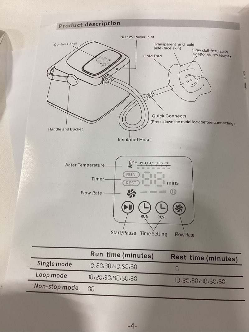 NEHOO Cold Therapy System, Pain Relief for Post-Surgery Recovery, Programmable Ice Therapy Machine, 