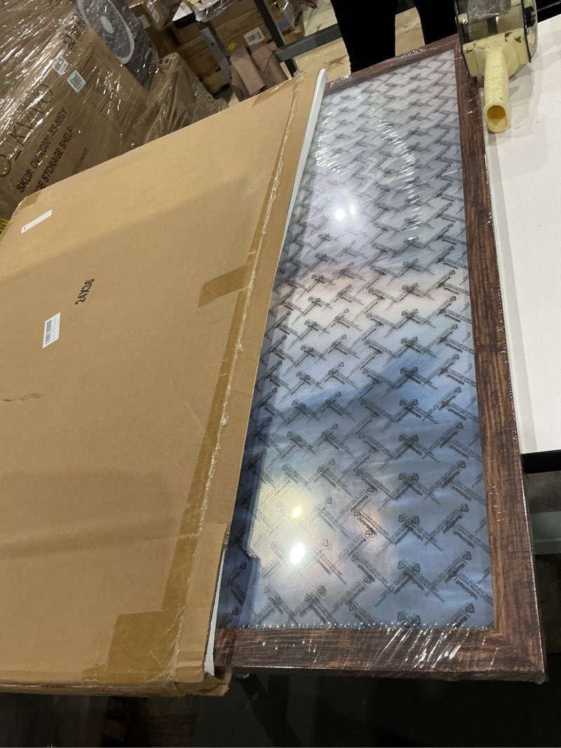 Condition photo showing New/Like New for 24x36 poster frame brown, poster frames 24 x 36 inches or 24x36 picture frames with hd plexiglass durable and scratch-proof for horizontal or vertical wall mounting, 1 pack brown 24x36