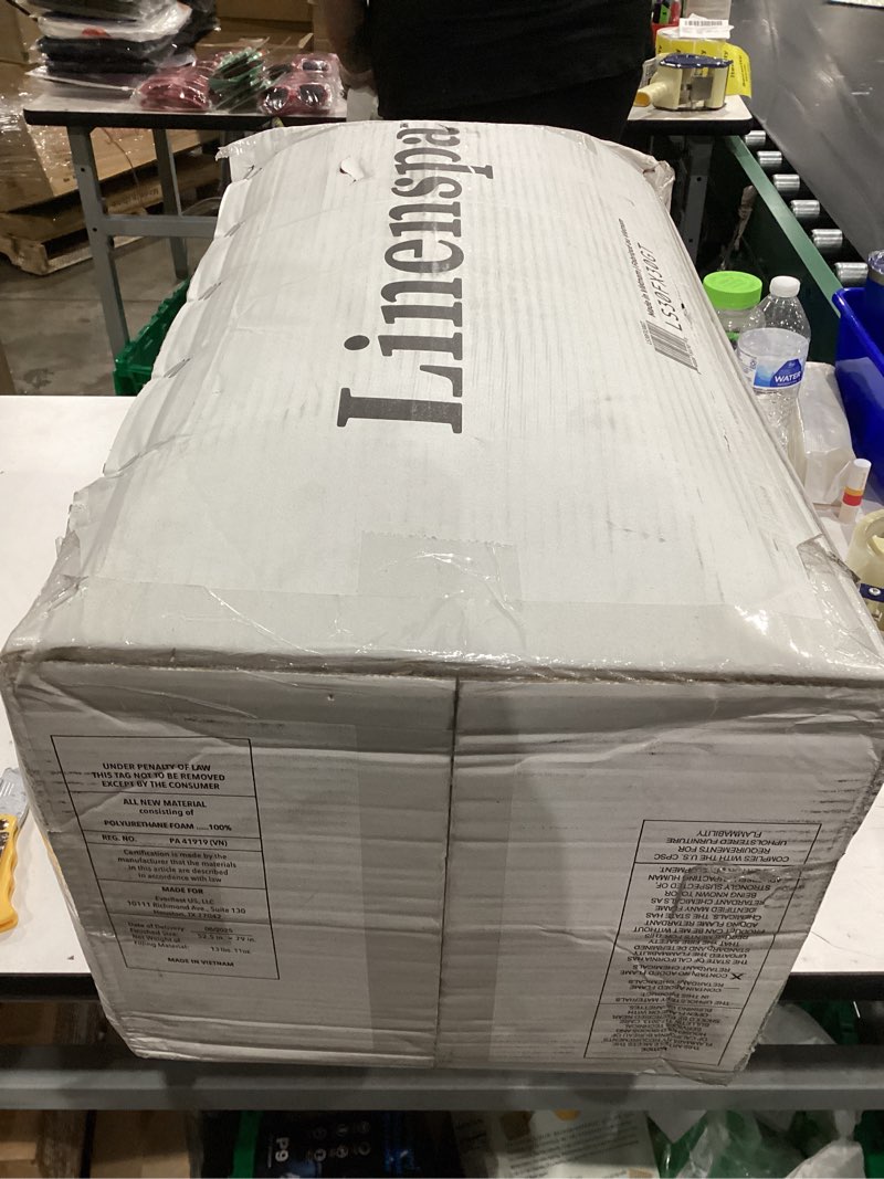 Condition photo showing Good Condition for LINENSPA Memory Foam Mattress Topper - 3 Inch Gel Infused Memory Foam - Plush Feel - Cooling and Pressure Relieving - CertiPUR Certified - Dorm Room Essentials - Full XL Size Full XL 3 Inch Classic Gel