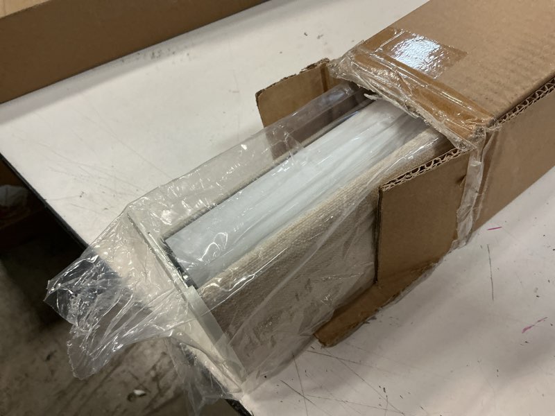 Condition photo showing Good Condition for persilux blackout roller shades for window blinds,cordless,linen fabric,thermal insulated fabric uv protection shades for home,office,bedroom,door,blackout-beige,27 1/2" w x 72" h 27 1/2"w x 72"h blackout-beige