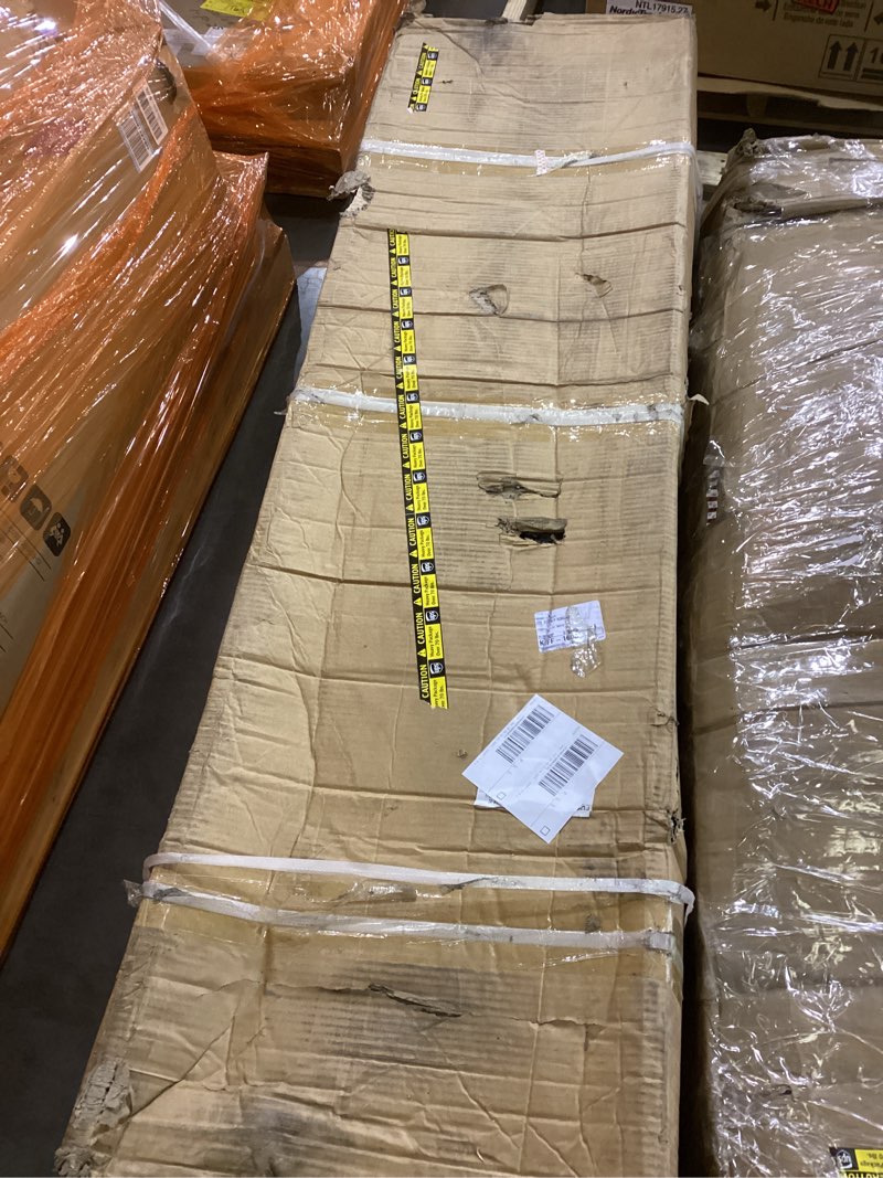 Condition photo showing As Is for VEVOR 52 Inch Lawn Sweeper Tow Behind, 26 cu.ft. Large Pull Behind Grass Sweeper, Heavy Duty Leaf & Grass Collector with Dumping Rope Design, Adjustable Sweeping Height for Picking Up Debris & Grass 52Inch