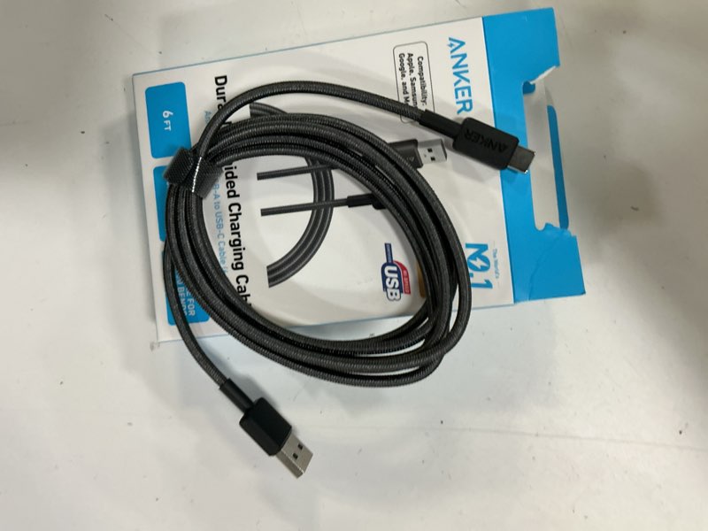 Condition photo showing As Is for anker 322 usb-a to usb-c cable - 6ft, nylon
