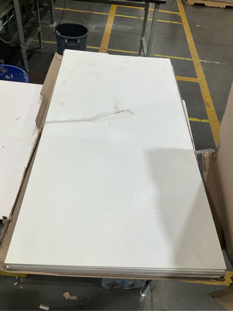 Condition photo showing As Is for 24"x48" smooth drop ceiling tiles waterproof high-grade pvc ceiling tiles 2x4 fire-rated - easy drop-in installation - case of 10 (80 sq. ft.) 2ft x 4ft white