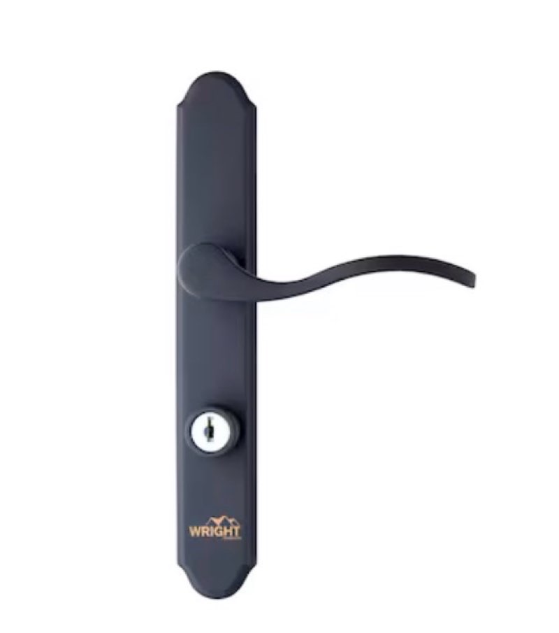 wright products storm door matte black lockable storm door replacement handleset