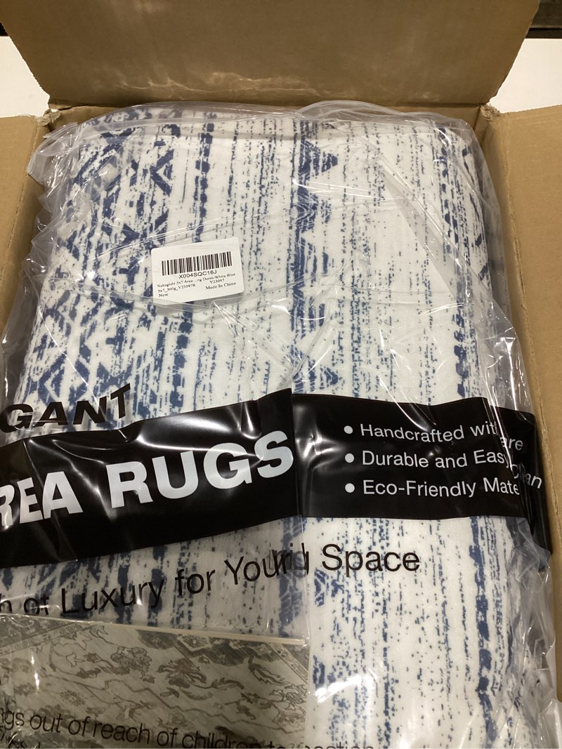 nakagishi 5x7 area rugs living room: washable boho large neutral soft farmhouse rug stain resistant 