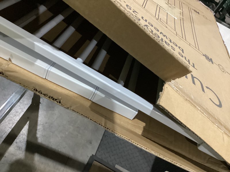 Condition photo showing Good Condition for cumbor.safety gate, adjusts to fit openings between 29.7 and 46 inches wide. white
