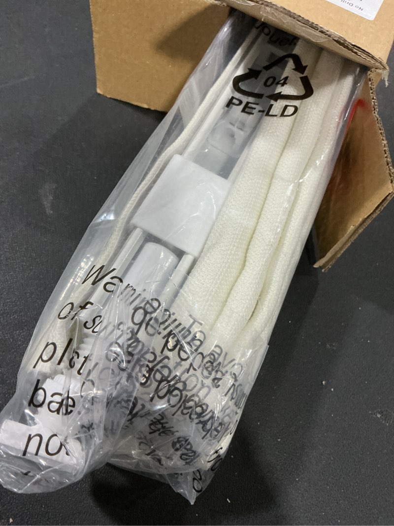 Condition photo showing New/Like New for LazBlinds No Drill Roman Shades for Windows, Cordless Light Filtering Window Shades with UV Protection, Polyester Fabric for Bedroom & Living Room, 21" W x 64" H, Off White Light Filtering - Off White 21"W x 64"H
