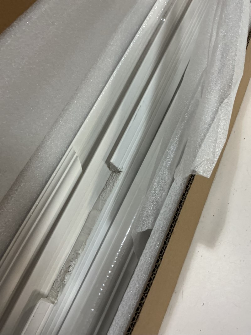 Condition photo showing Good Condition for Art3d Pre-Cut Wall Molding Set of 6 pcs, Ready-to-Assemble Wainscoting Panels for Interior Wall Décor Living Room Bedroom Accent Wall - Installed with Glue, 3 Top 3 Bottom
