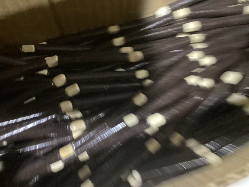 Condition photo showing Good Condition for Handmade Bamboo Beaded Curtains for Doorways, 65 Strands 35.5x78.7inch Natural Wood Boho Hanging Door Beads Curtains Room Divider for Home Decor Hallway Window(Black)