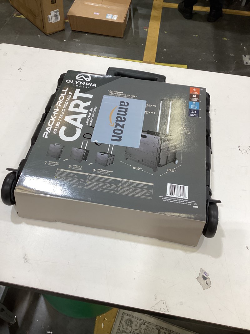 Condition photo showing Good Condition for Olympia Tools 85-010 Grand Pack-N-Roll Portable Tools Carrier with Telescopic Handle, 80 Lb. Load Capacity, Black