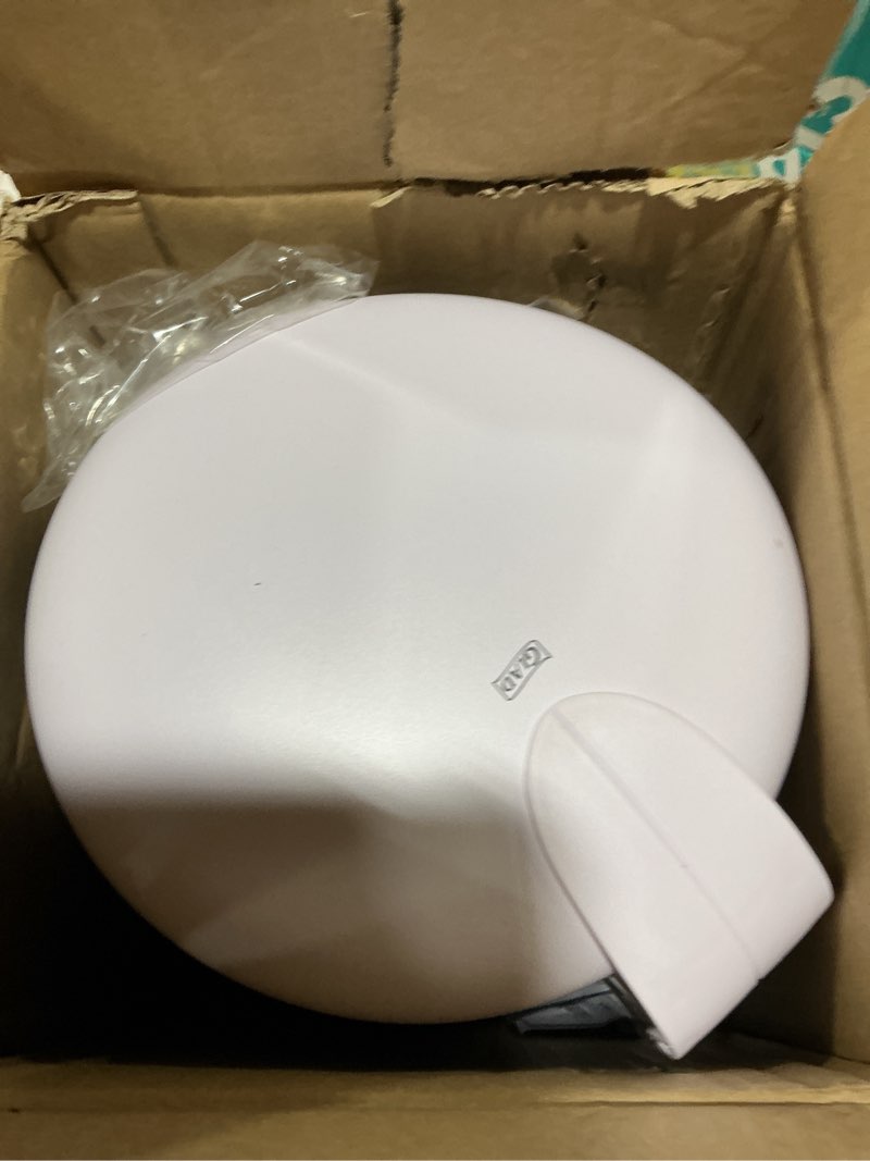 Condition photo showing Good Condition for Glad Small Trash Can, 1.2 Gallon | Round Stainless Steel Garbage Bin with Soft Close Lid & Step Foot Pedal | Metal Waste Basket with Removable Inner Bucket, Lavender