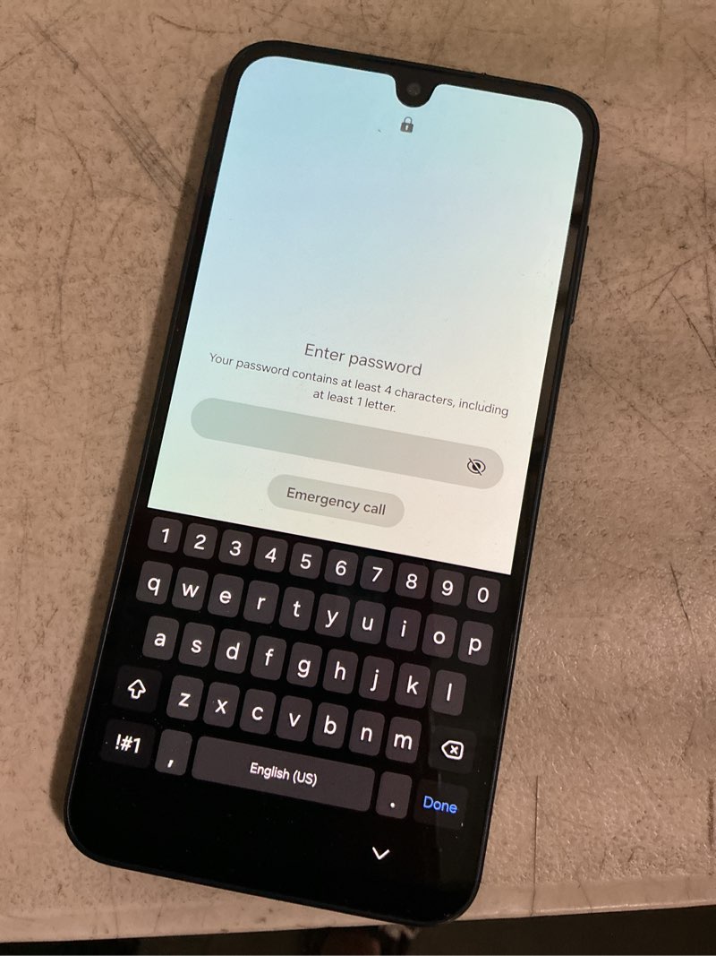Condition photo showing Good Condition for password locked samsung galaxy a16 for verizon