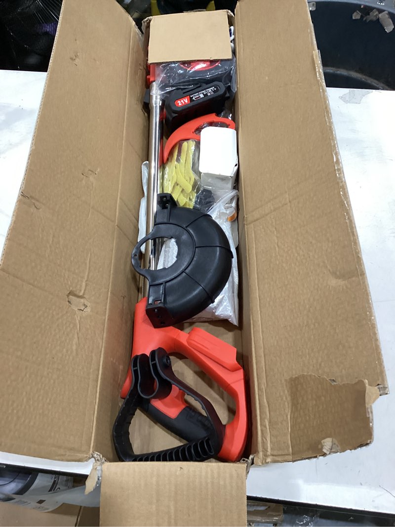 cordless weed wacker, electric grass trimmer 21v 2.0ah battery powered weed trimmer, 3 in 1 stringle
