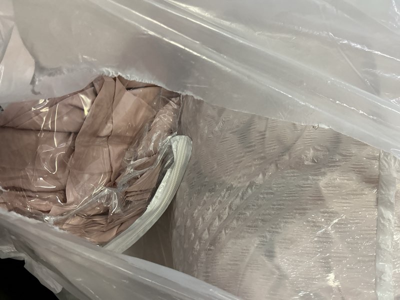 Condition photo showing As Is for lane linen california king comforter set, 7 piece cal king bed in a bag, pintuck cal king bedding set, soft cali king bed set, cal king bed comforter sets with sheets, pillowcases & shams - sepia rose california king sepia rose