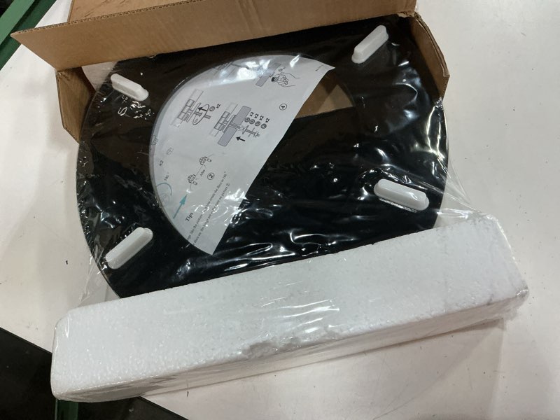 Condition photo showing Good Condition for round toilet seat slow close, wood black toilet seat for baked enamel process, heavy duty toilet seat soft close round, wood black toilet lid with zinc alloy hinges, easy clean, quick-assembled round 16.5" soft close hinge